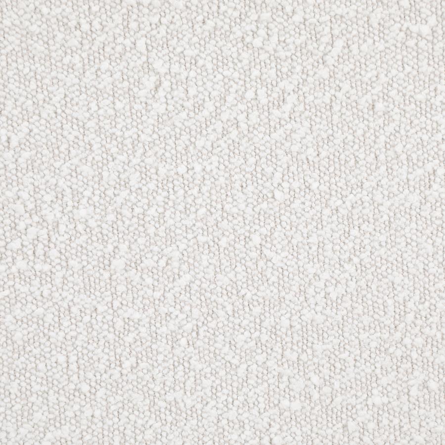 Knox Eastern King Bouclé Upholstered Platform Bed Cream