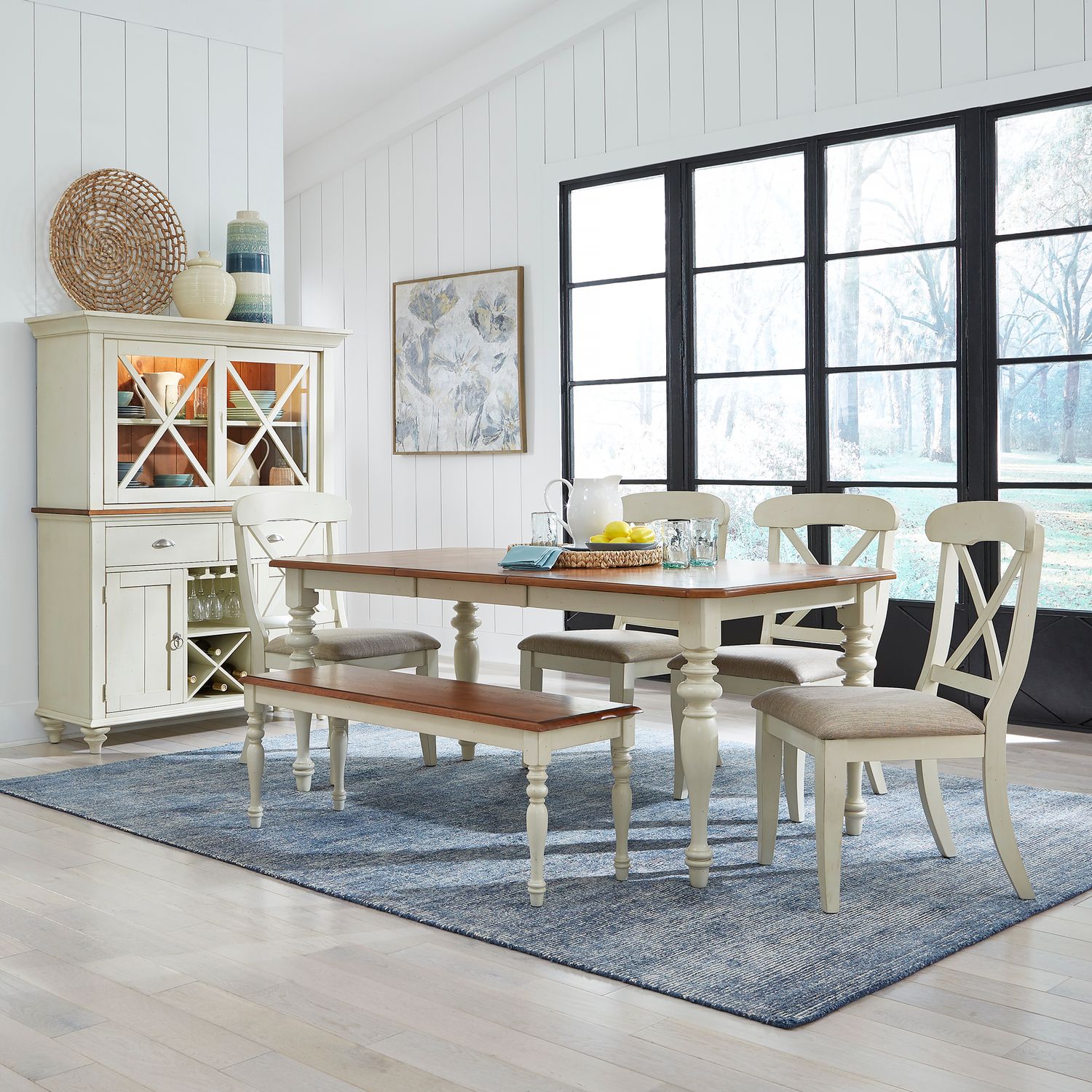 Ocean Isle Opt 6 Piece Rectangular Table Set
