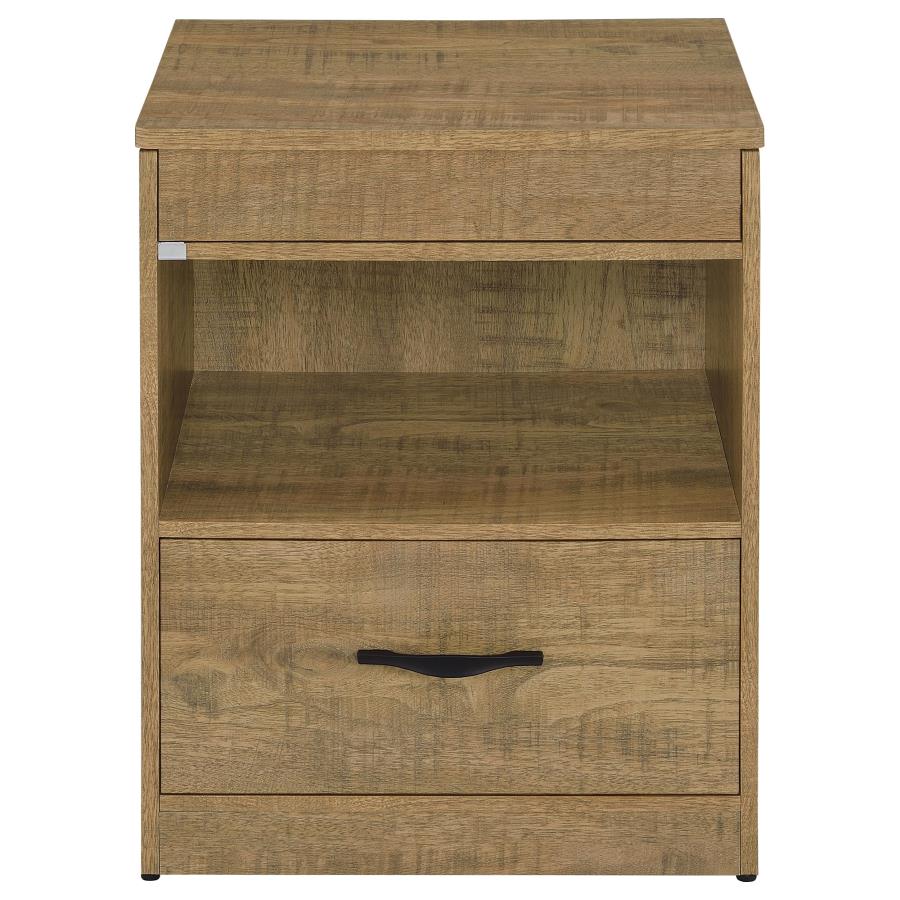 Fabre 1-drawer Extendable Top Nightstand Bedside Table Mango