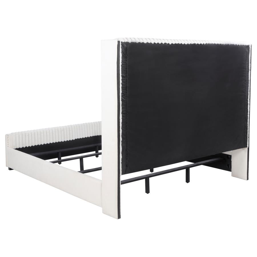 Natasha 65-inch Upholstered California King Bed Cream