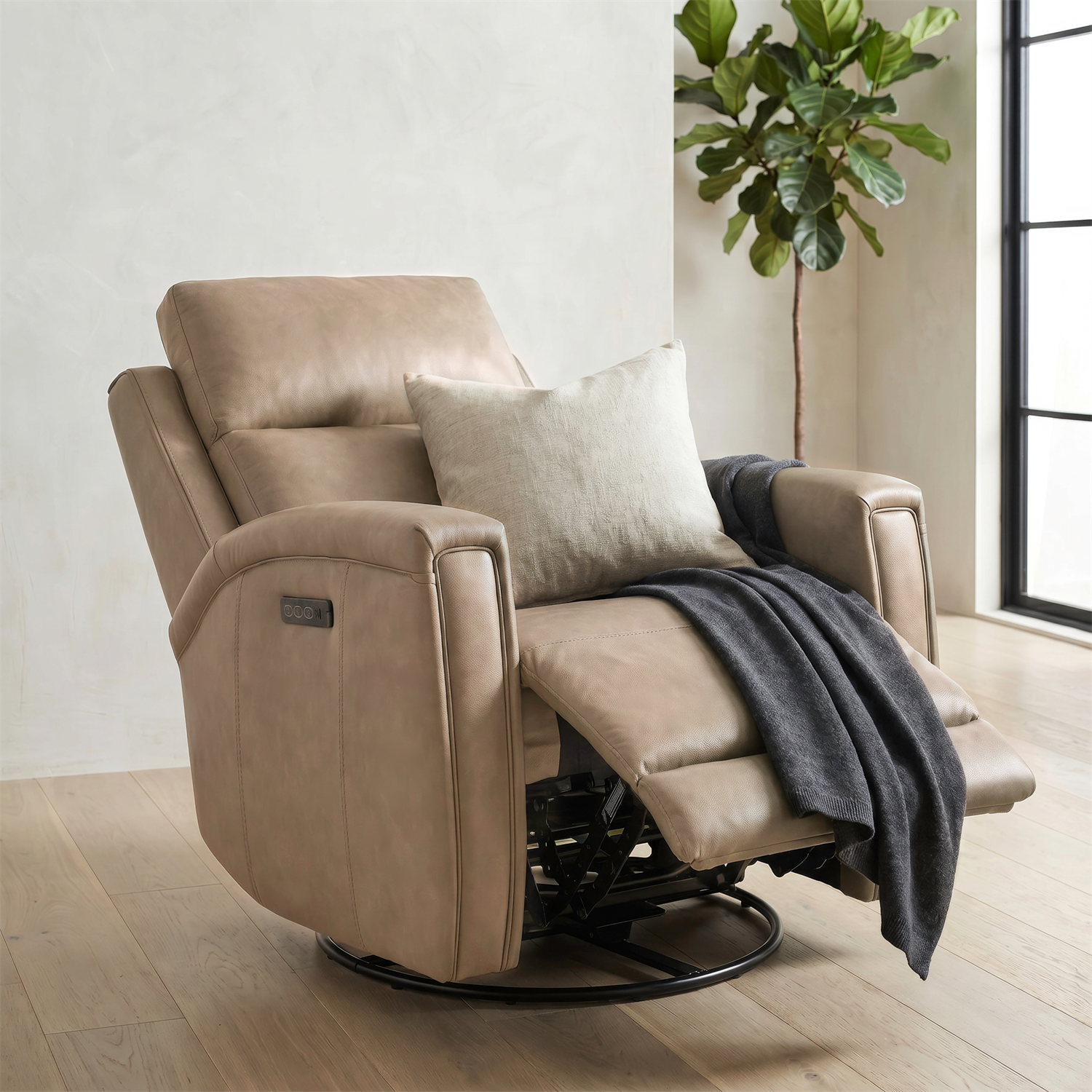 Renata Triple Power Swivel Glide Recliner