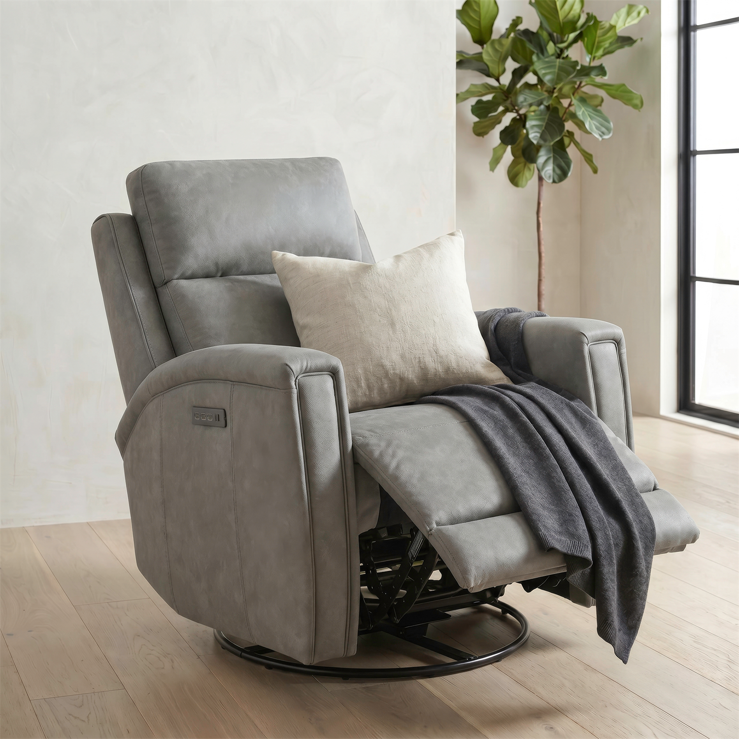 Renata Triple Power Swivel Glide Recliner