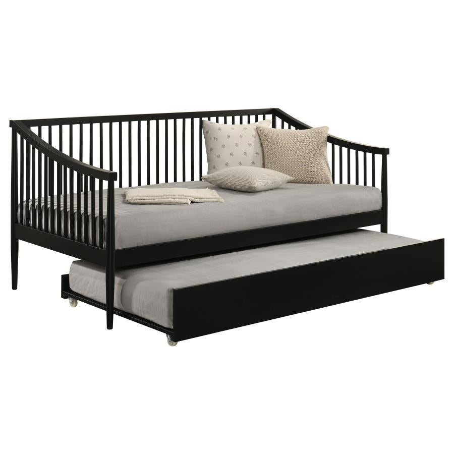 Delgado Windsor Twin Wood Daybed with Trundle Black