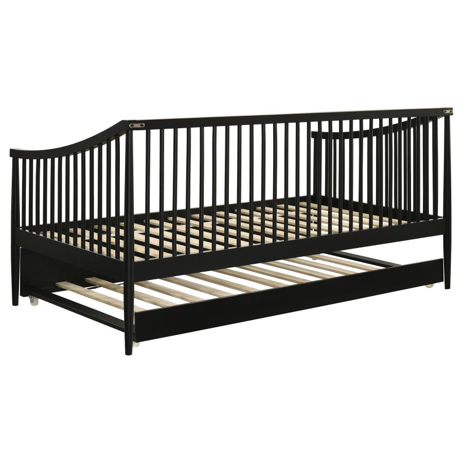 Delgado Windsor Twin Wood Daybed with Trundle Black