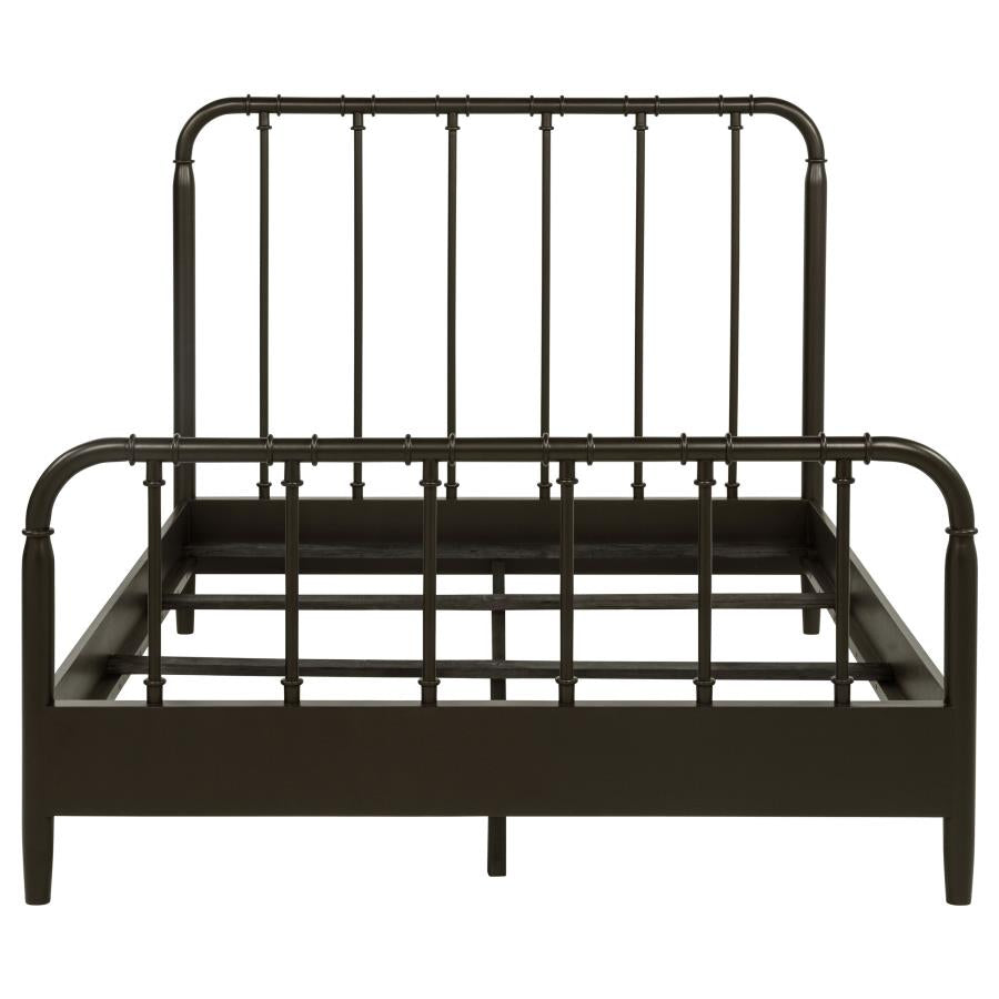 Rocco All Wood Water Pipe Open Frame Eastern King Bed Dark Bronze