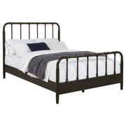 Rocco All Wood Water Pipe Open Frame Twin Bed Dark Bronze