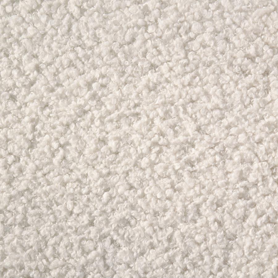 Alamosa Queen Boucle Upholstered Wingback Platform Bed White