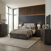 Modern Edge Queen Storage Bed, Dresser & Mirror, Chest, Nightstand