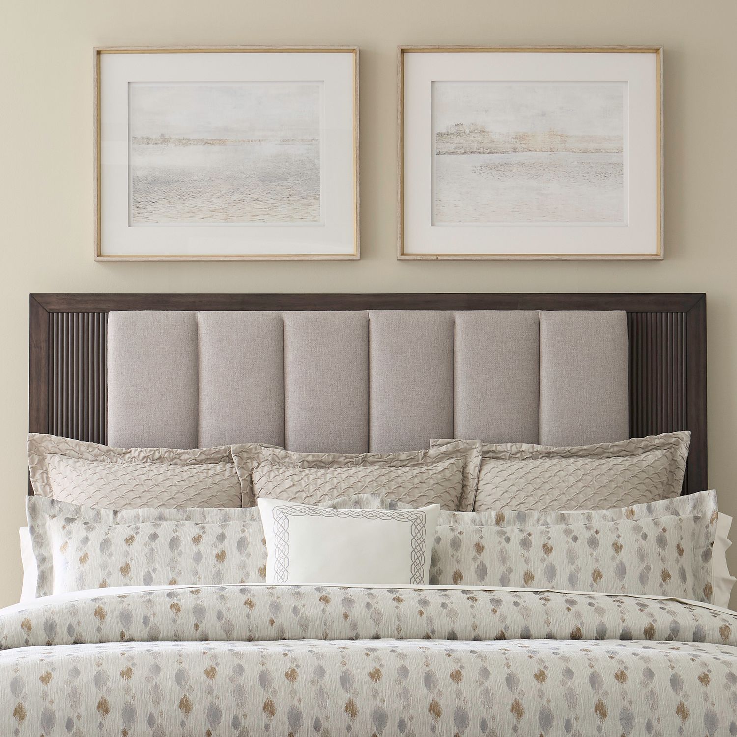 Modern Edge King Upholstery Panel Headboard