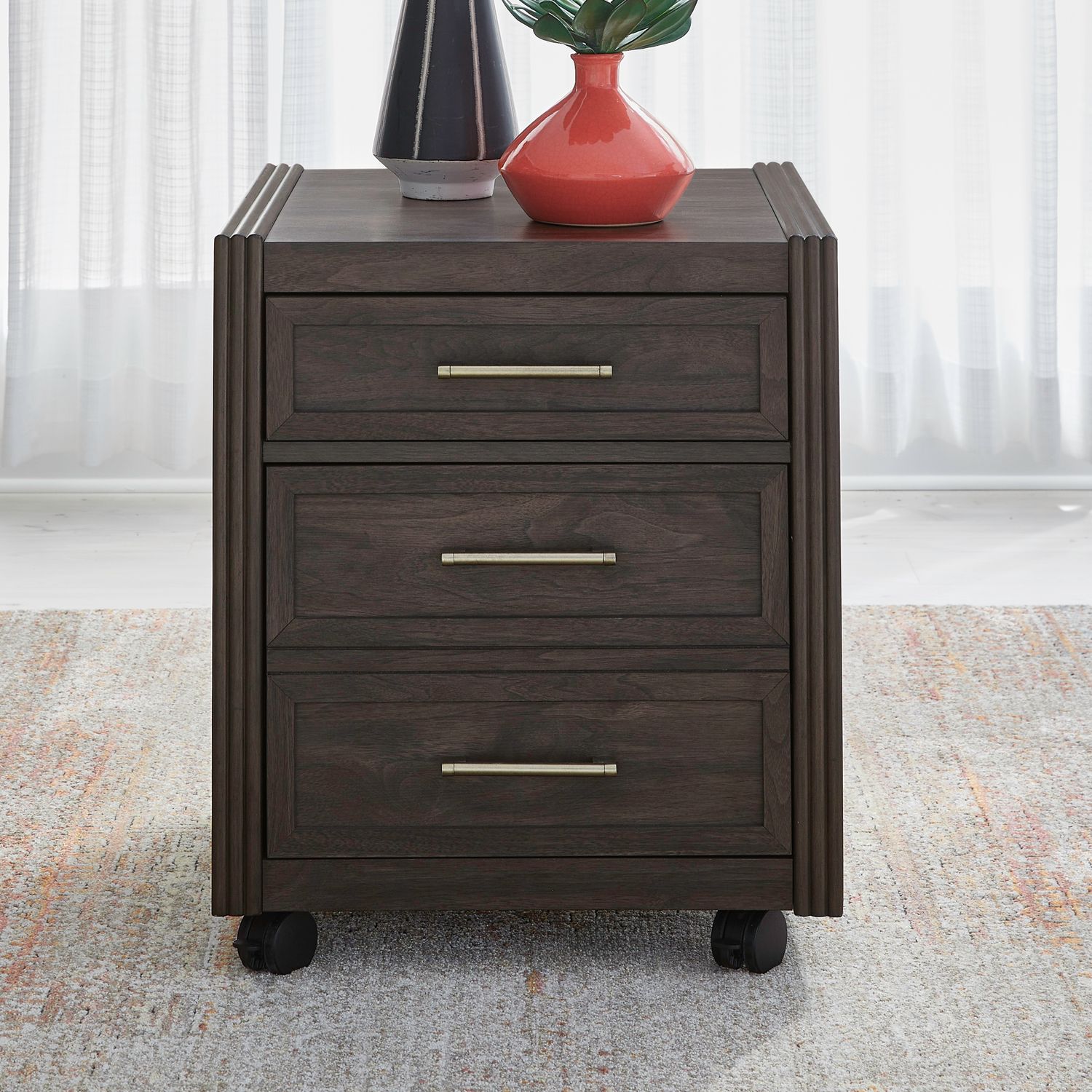Modern Edge Castered Filing Cabinet