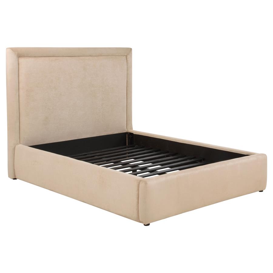Lawson 55-inch Upholstered Full Platform Bed Light Saddle