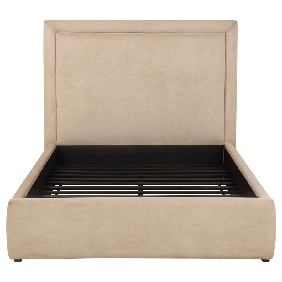 Lawson 55-inch Upholstered Full Platform Bed Light Saddle