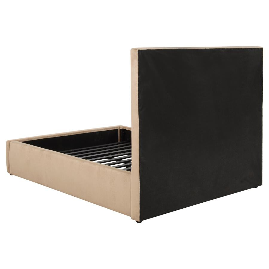 Lawson 55-inch Upholstered Full Platform Bed Light Saddle