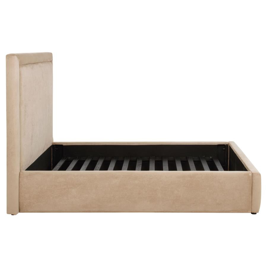 Lawson 55-inch Upholstered Full Platform Bed Light Saddle