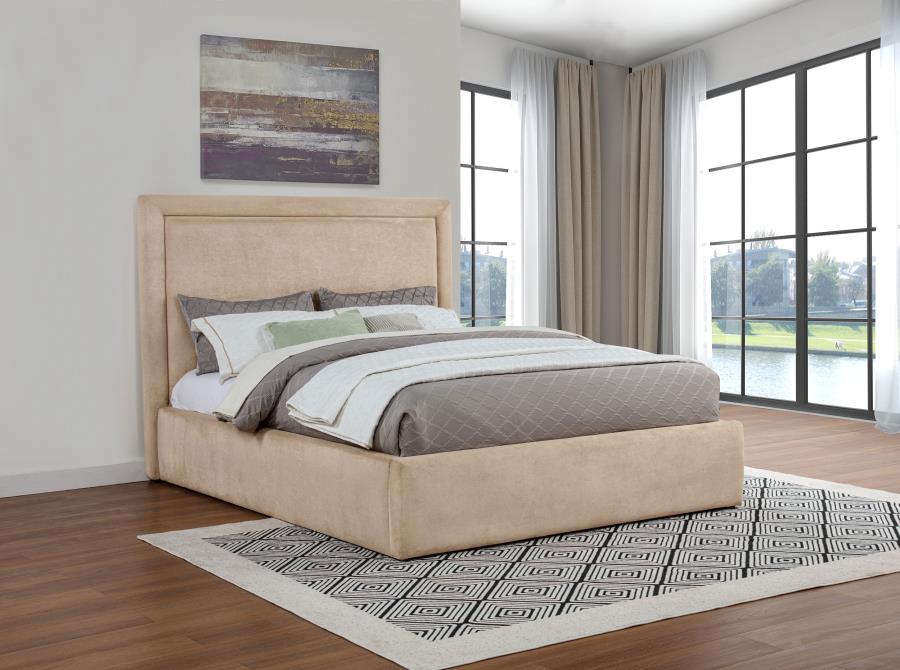 Lawson 55-inch Upholstered Eastern King Platform Bed Saddle
