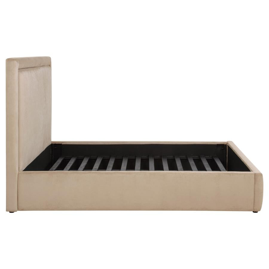 Lawson 55-inch Upholstered Eastern King Platform Bed Saddle