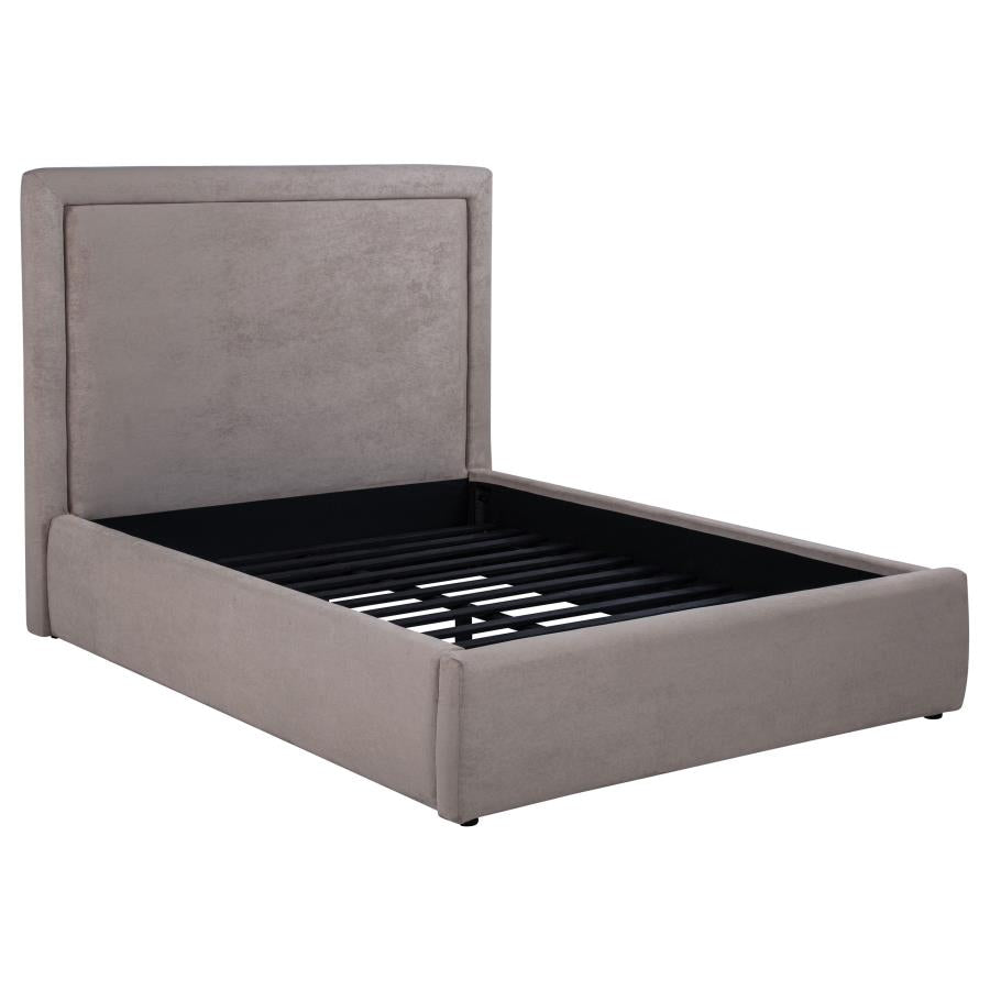 Lawson 55-inch Upholstered Full Panel Platform Bed Mushroom