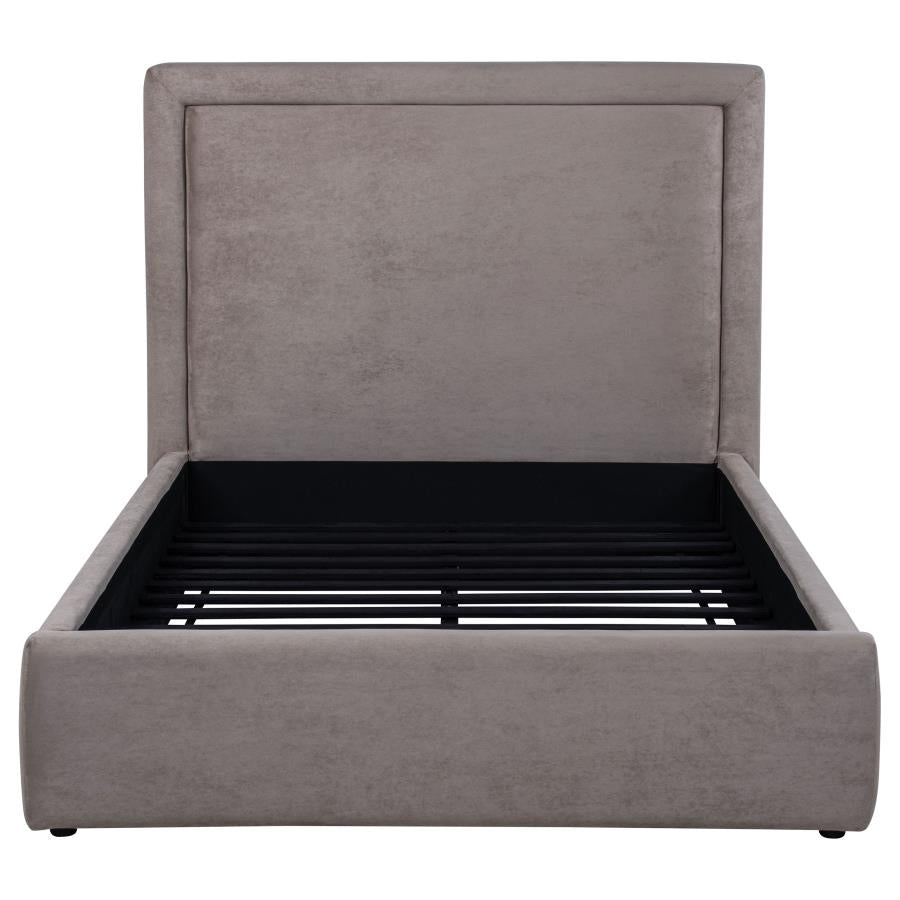 Lawson 55-inch Upholstered Full Panel Platform Bed Mushroom