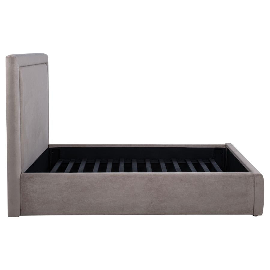 Lawson 55-inch Upholstered Full Panel Platform Bed Mushroom