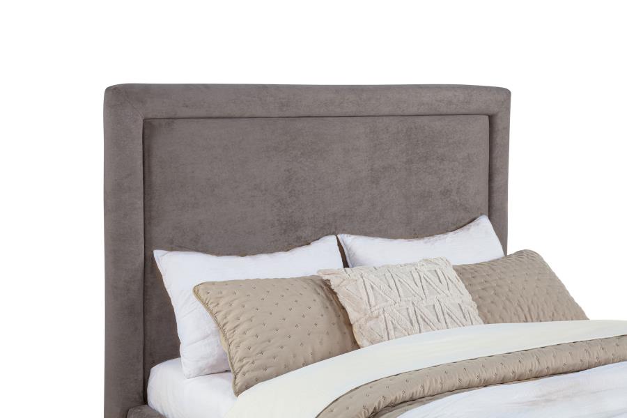 Lawson 55-inch Upholstered Full Panel Platform Bed Mushroom