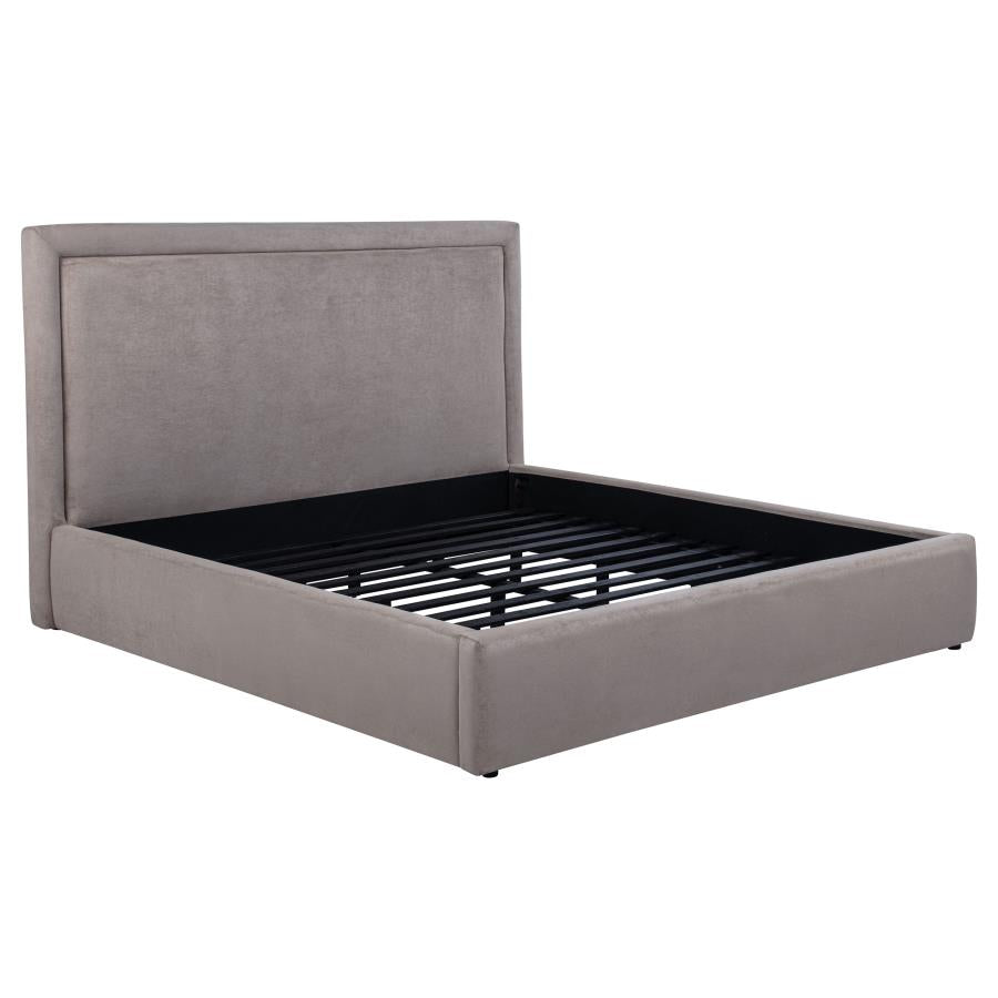 Lawson 55-inch Upholstered Eastern King Platform Bed Mushroom