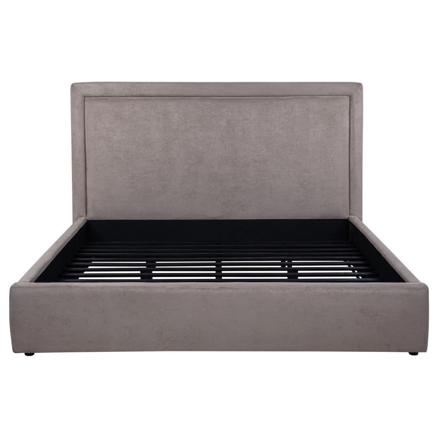Lawson 55-inch Upholstered Eastern King Platform Bed Mushroom