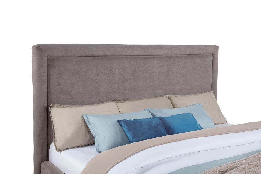 Lawson 55-inch Upholstered Eastern King Platform Bed Mushroom