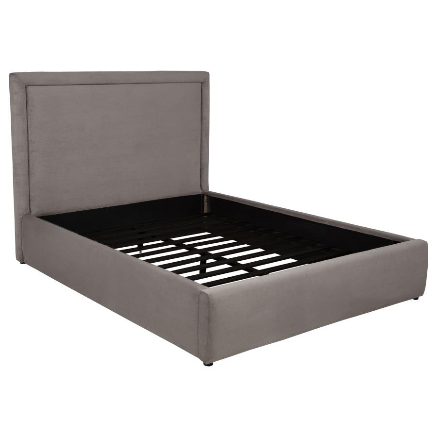 Lawson 55-inch Upholstered Queen Platform Bed Mushroom