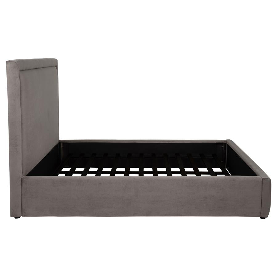 Lawson 55-inch Upholstered Queen Platform Bed Mushroom