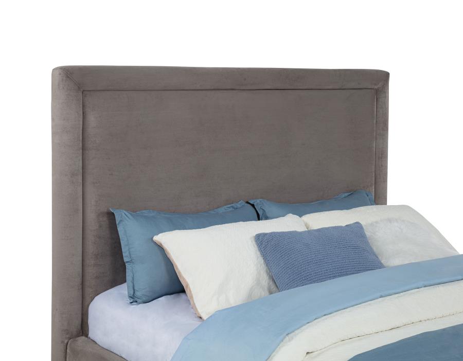 Lawson 55-inch Upholstered Queen Platform Bed Mushroom