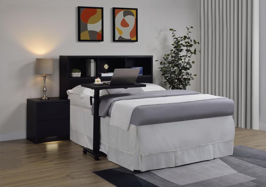 Westpark 49-inch Queen Bookcase Headboard Black