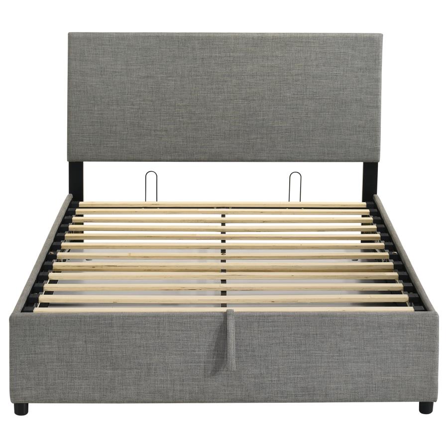 Reeves Upholstered Full Lift-Top Storage Platform Bed Grey