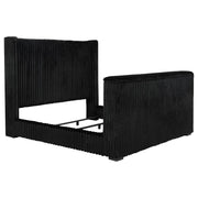 Centergrove Upholstered California King Wingback TV Bed Black