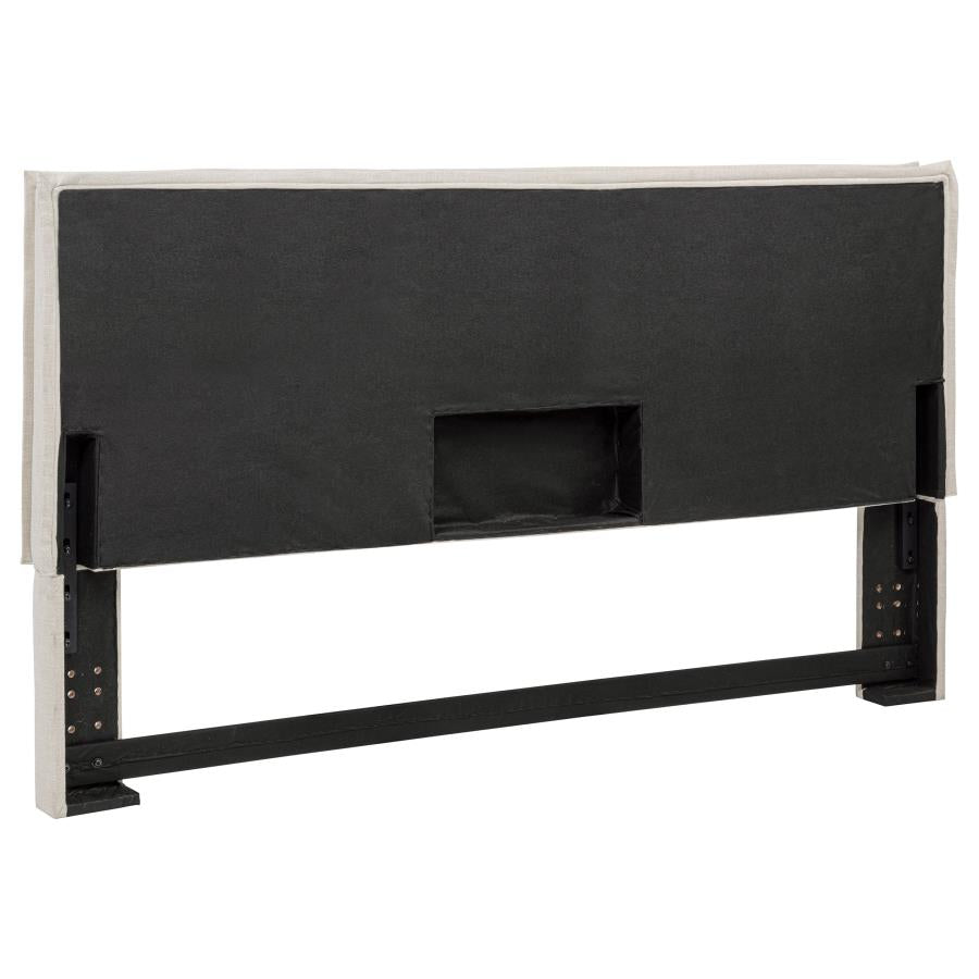 Izzy Upholstered King Panel Headboard Sand