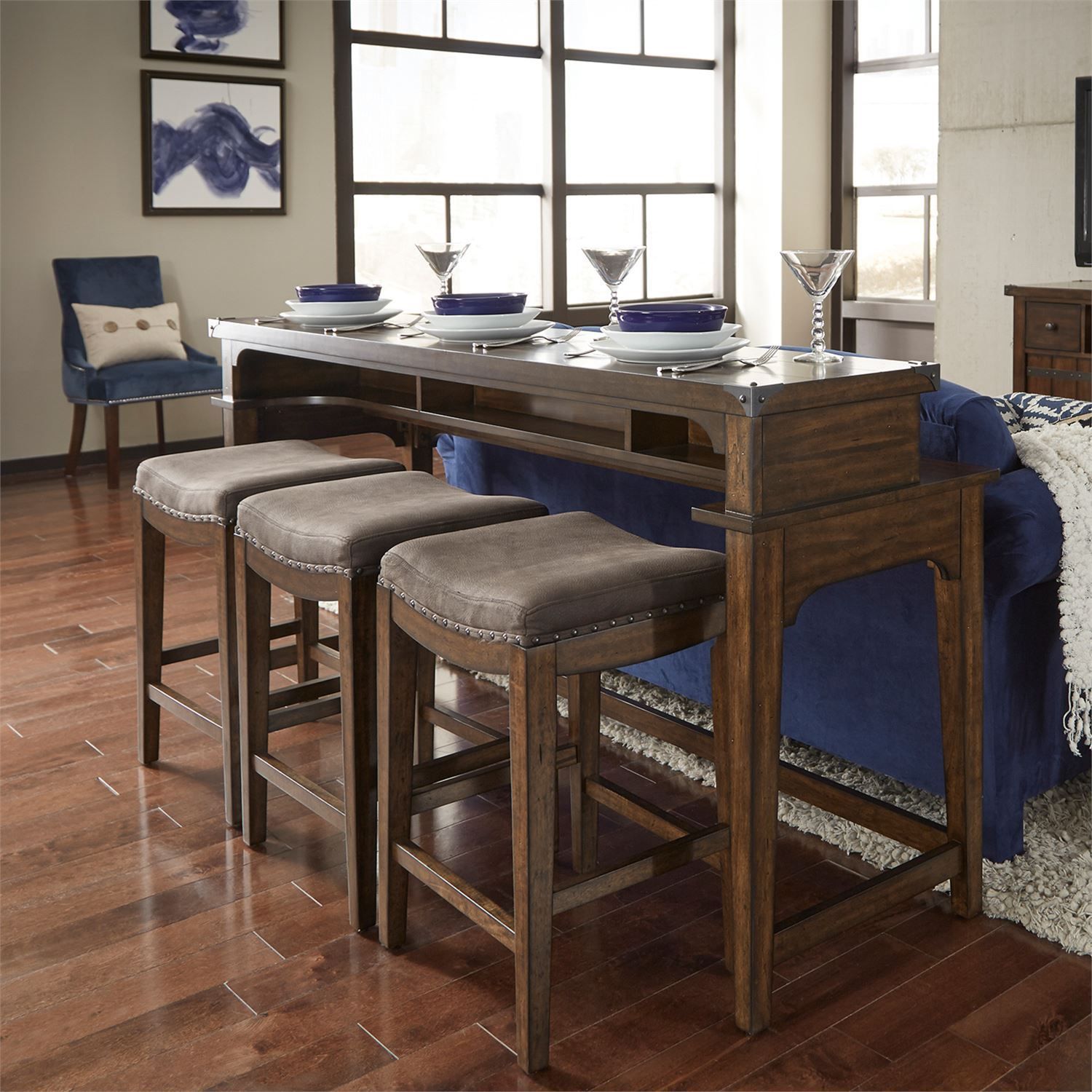 Aspen Skies Upholstery Console Stool