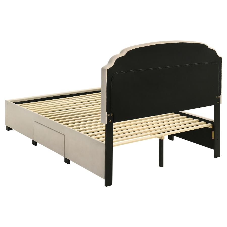 Marianna 4-drawer Upholstered Full Storage Bed Cream