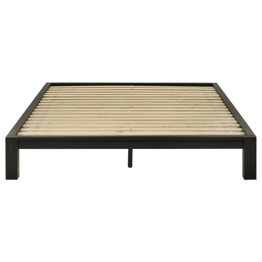 Gislen Queen Easy Assembly Wood Platform Bed Black