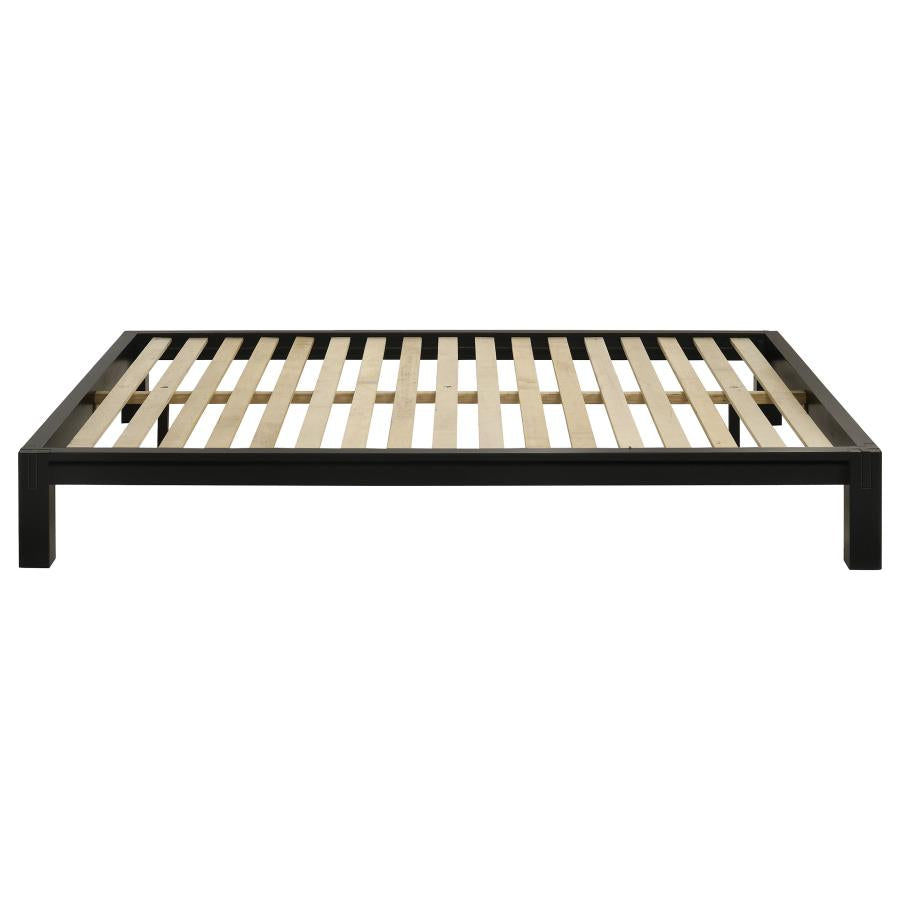 Gislen Queen Easy Assembly Wood Platform Bed Black