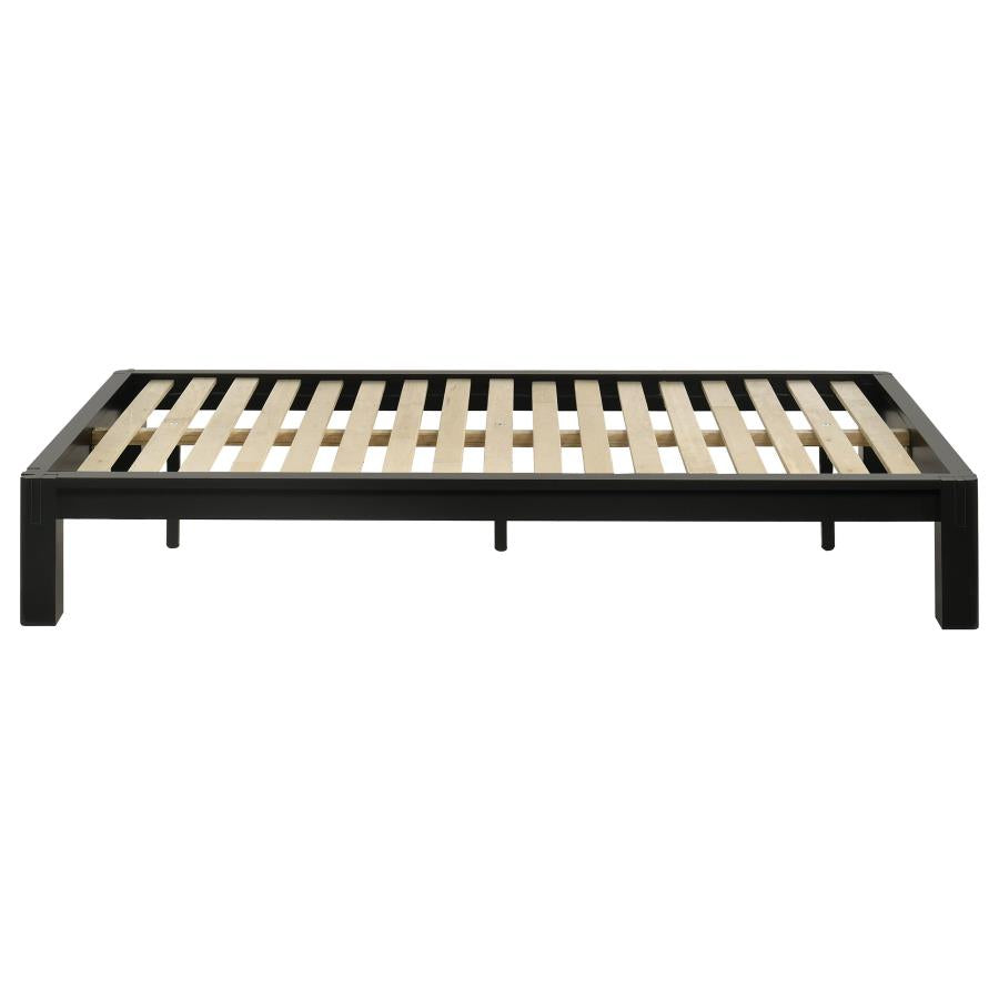 Gislen Twin Easy Assembly Wood Platform Bed Black