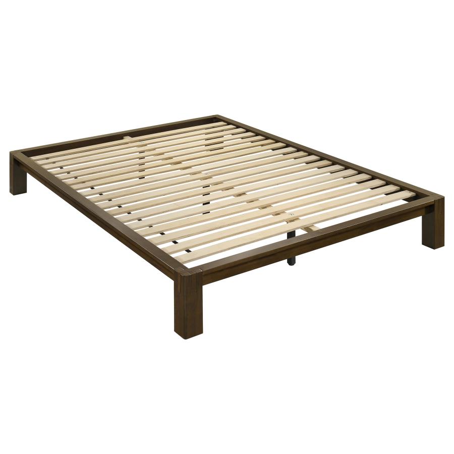 Gislen Full Easy Assembly Wood Platform Bed Walnut