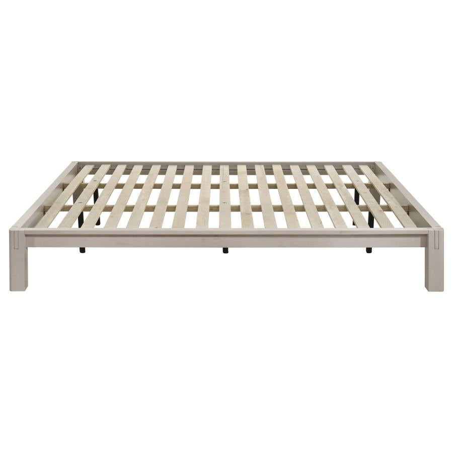 Gislen Eastern King Easy Assembly Wood Platform Bed White
