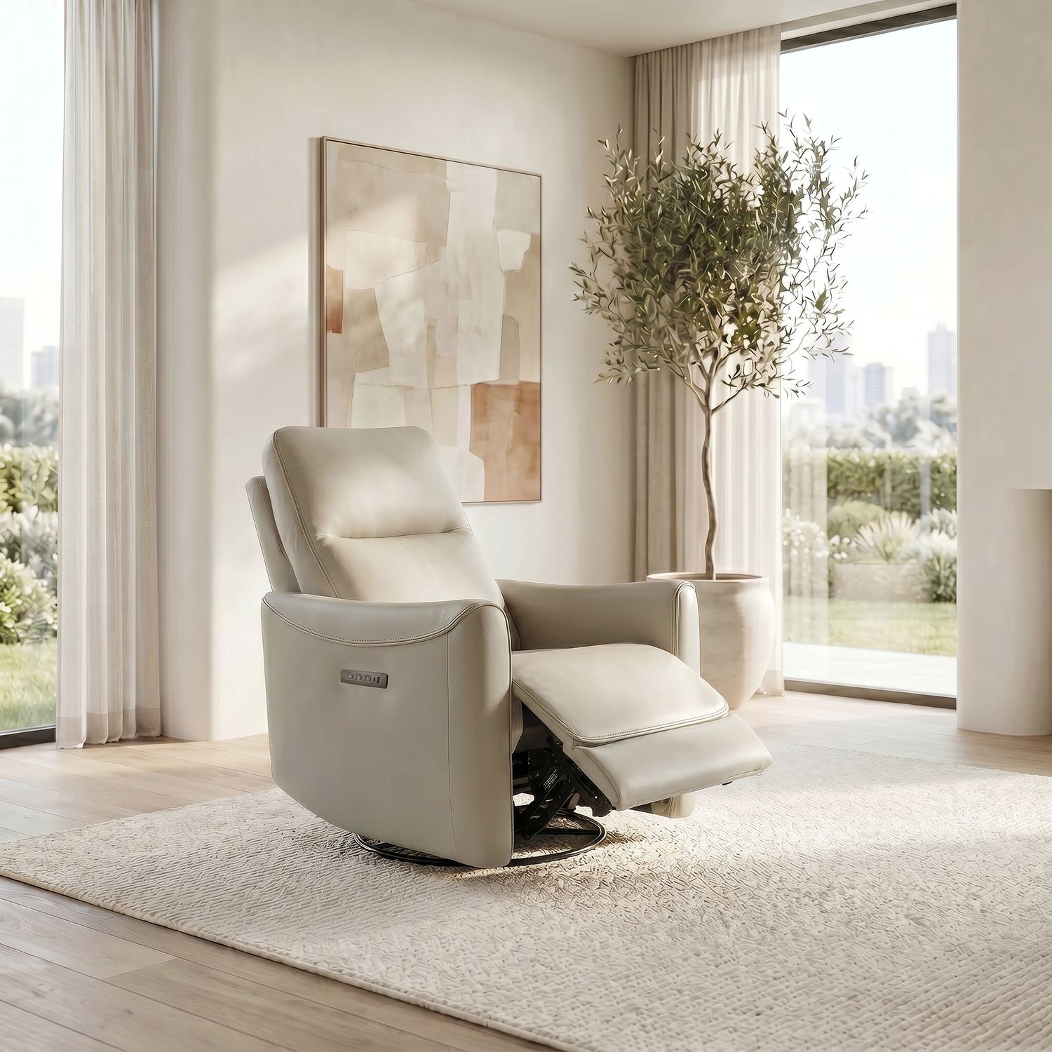 Remi Triple Power Swivel Glide Recliner