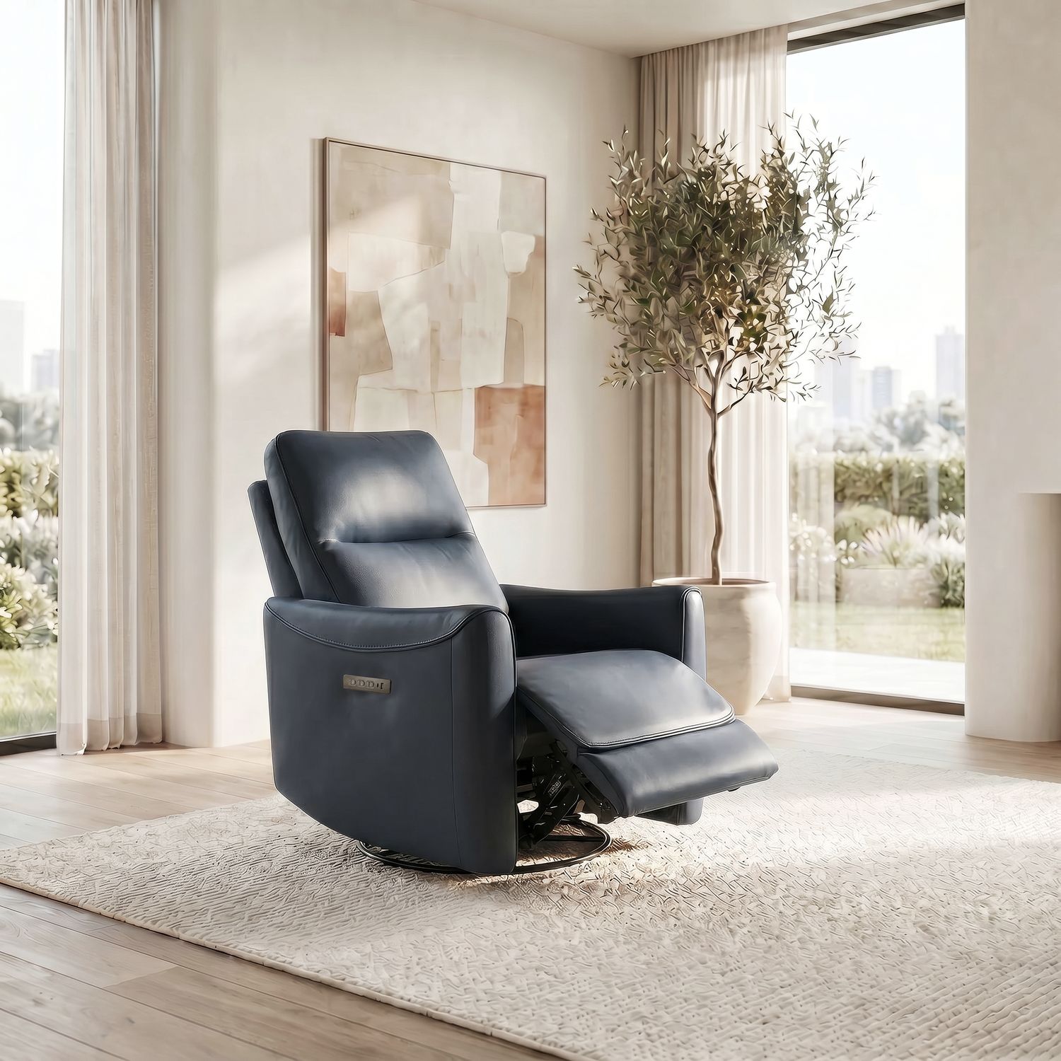 Remi Triple Power Swivel Glide Recliner