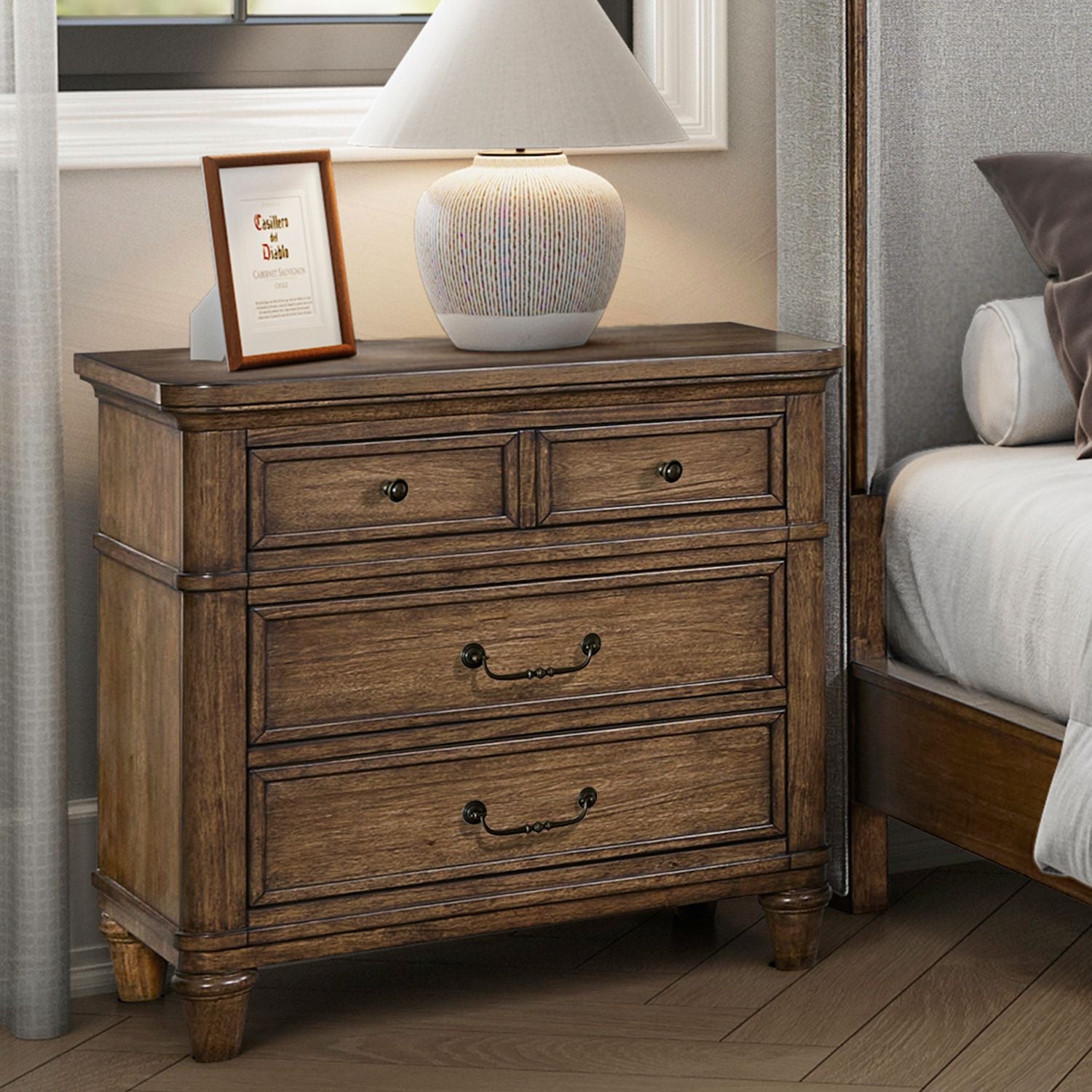 Harrison Heights Nightstand with Charging Station