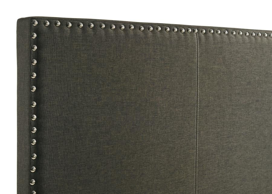 Boyd Upholstered Twin Panel Bed Charcoal