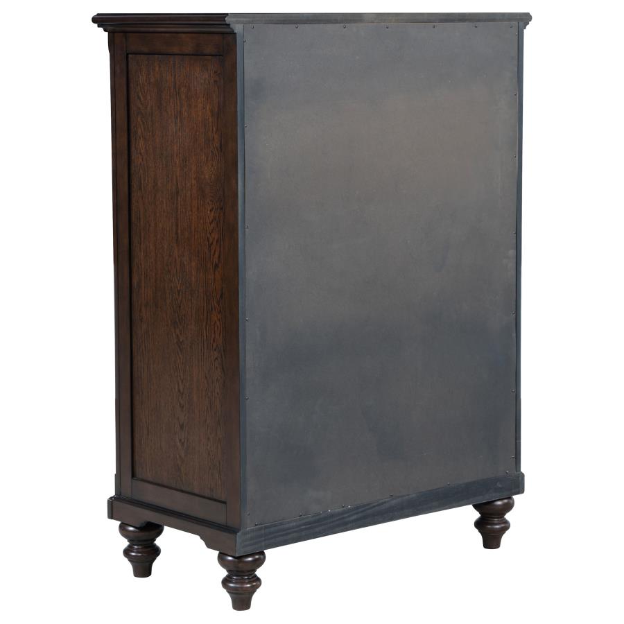 Devon 5-piece Full Bedroom Set Wine Red and Dark Oak