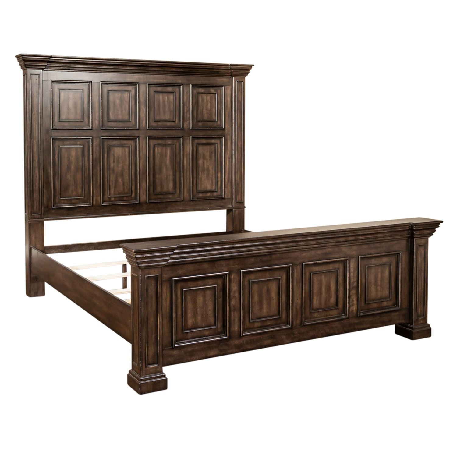Big Valley King Panel Bed, Dresser & Mirror, Chest, Nightstand