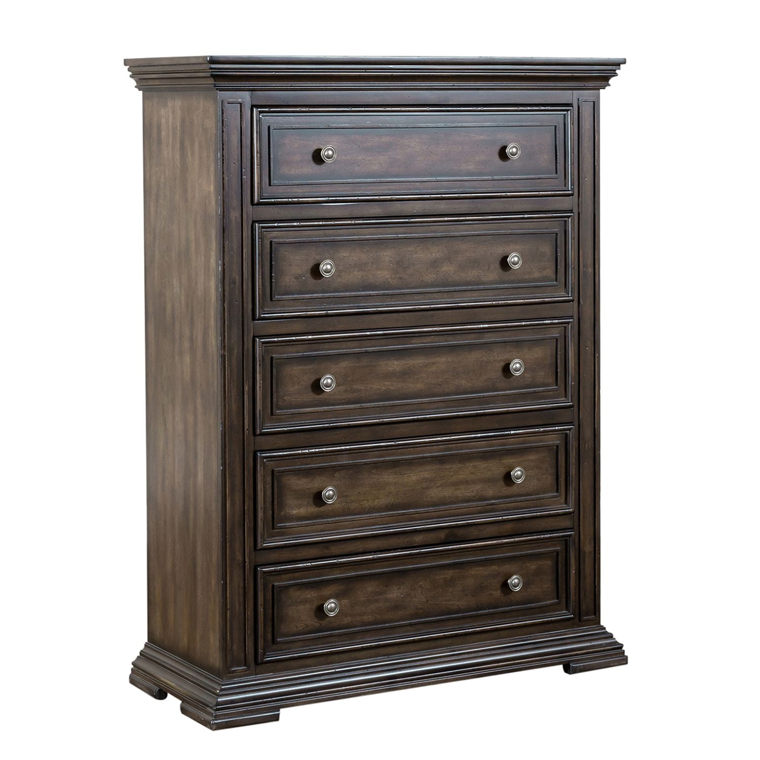 Big Valley King Panel Bed, Dresser & Mirror, Chest, Nightstand