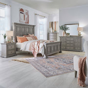 Big Valley King Panel Bed, Dresser & Mirror, Chest, Nightstand