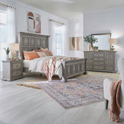 Big Valley King Panel Bed, Dresser & Mirror, Nightstand